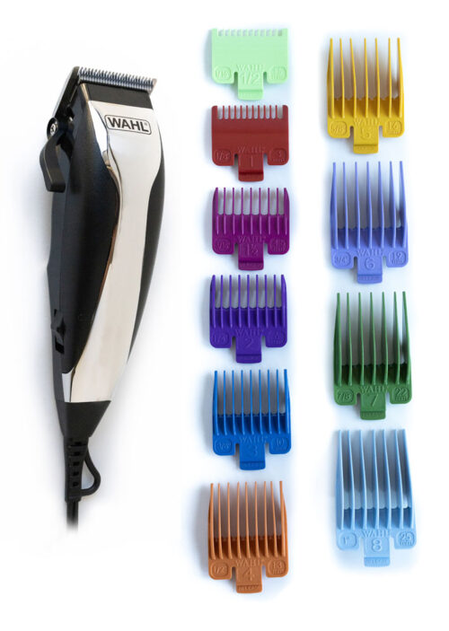 How to Simply Cut Hair Razor with colored guide combs.